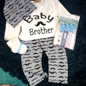 5 piece Baby Brother Set 0-3 months